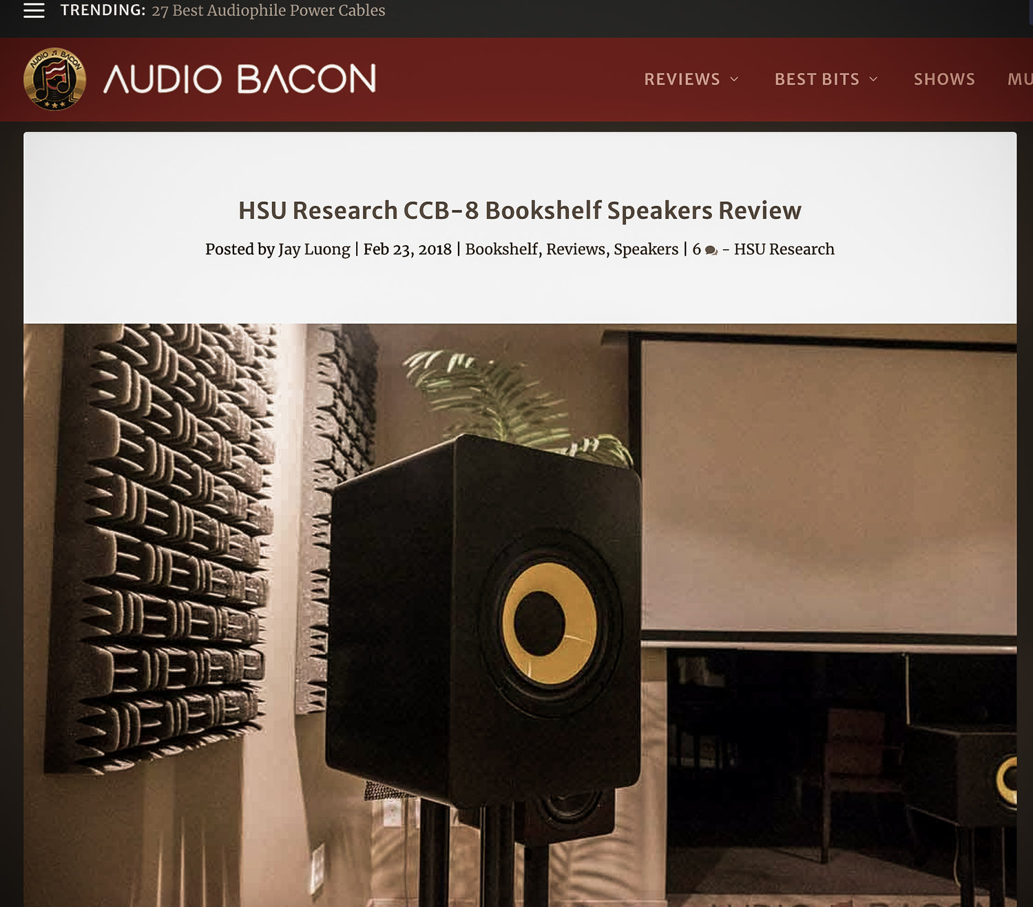 Audio Bacon HSU Research CCB-8 Bookshelf Speakers Review - "value you’re getting cannot be understated."