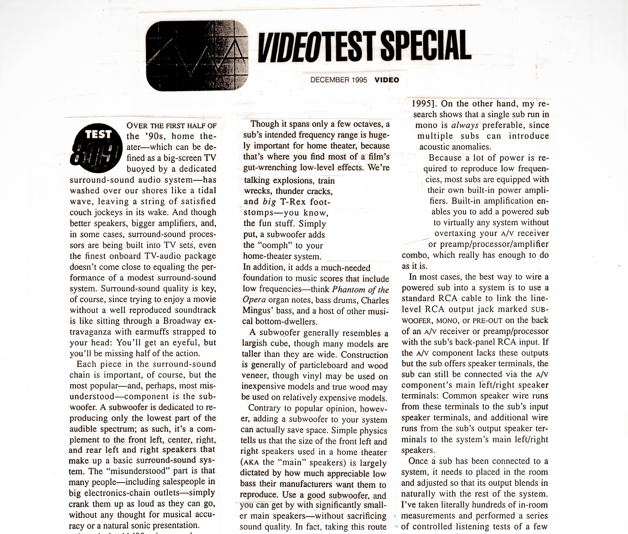 Videotest Special 1995 - HRSW12V